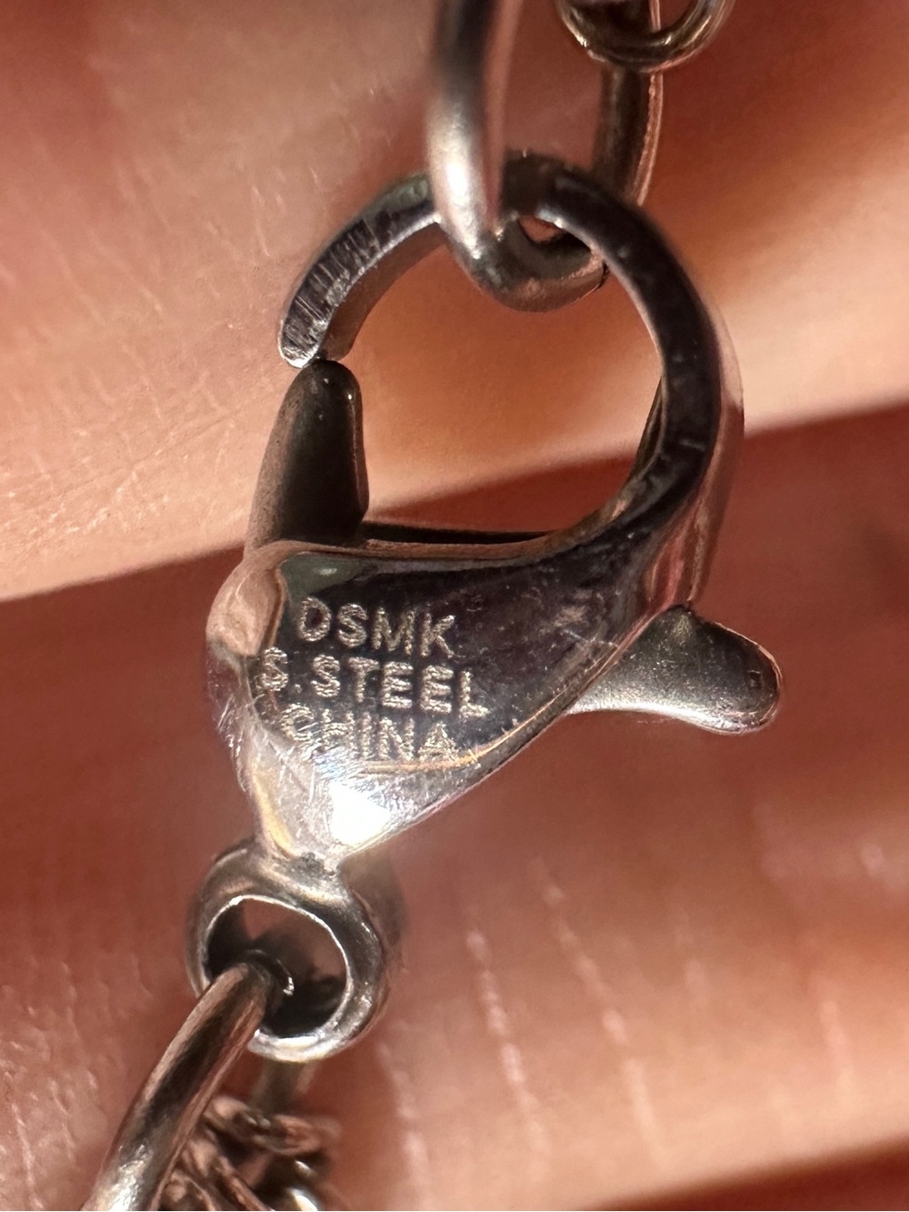 DSMK Stainless Steel Long Silver Tassel Necklace Multi-strand - Picture 4 of 6